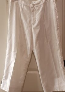 All White Fully Lined Capris Dress Pants Sz.10